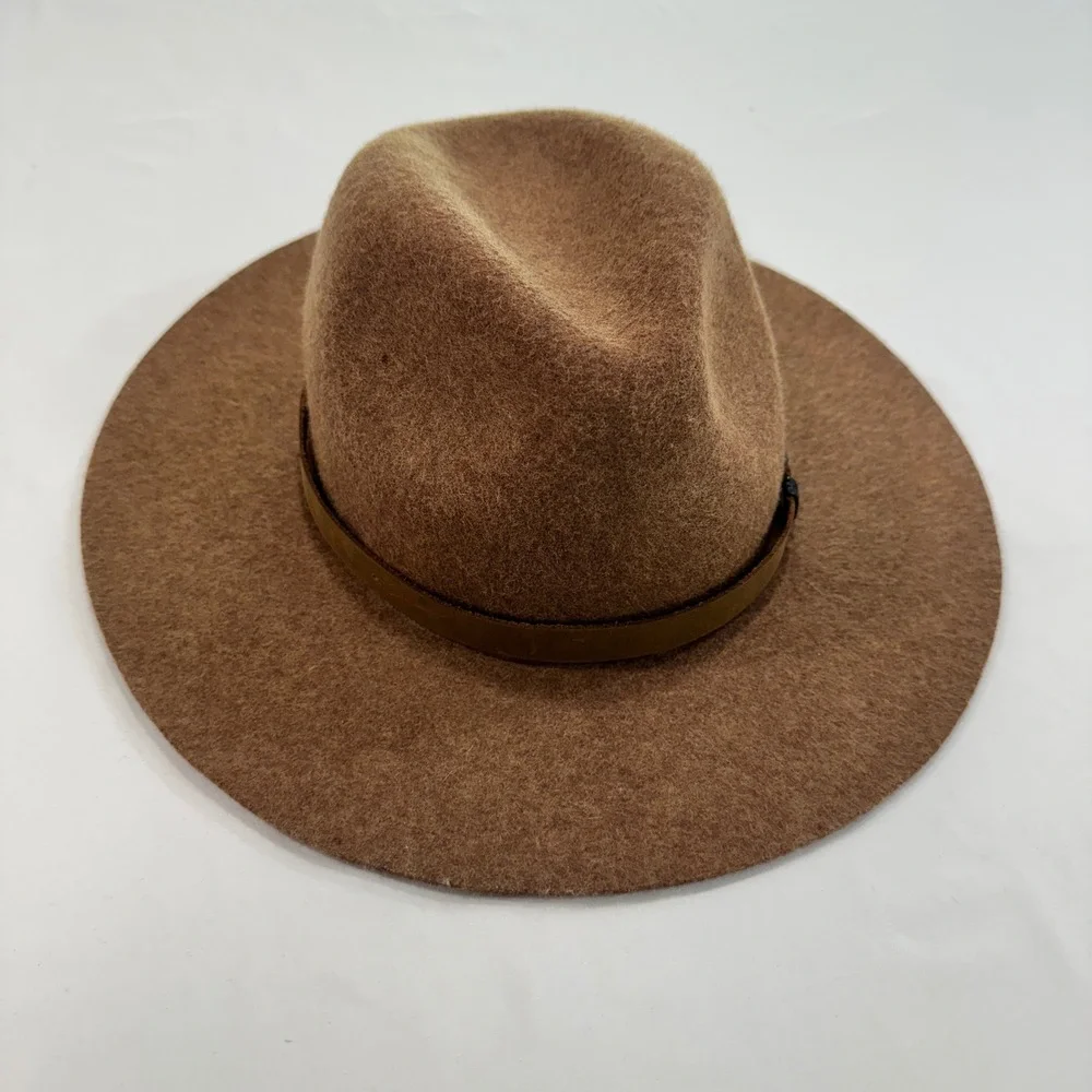 Pistil Wool Fedora Hat Womens OS Brown Leather Band Whipstitch‎ | Boho Western